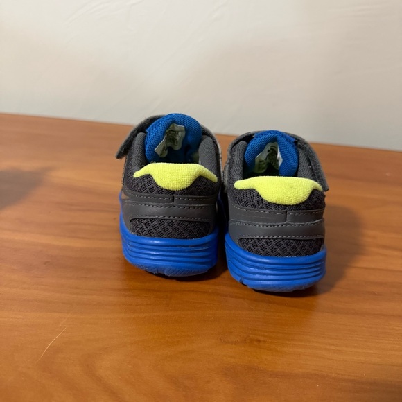Nike Kids Lunarglide 3 Tennis Shoe Sneaker Grey Blue Green Strap Closure Size 6 - Picture 4 of 8